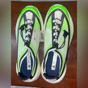 Green Neon & White Adidas Stella McCartney Pulseboost HD Sneakers Size 7.5 New